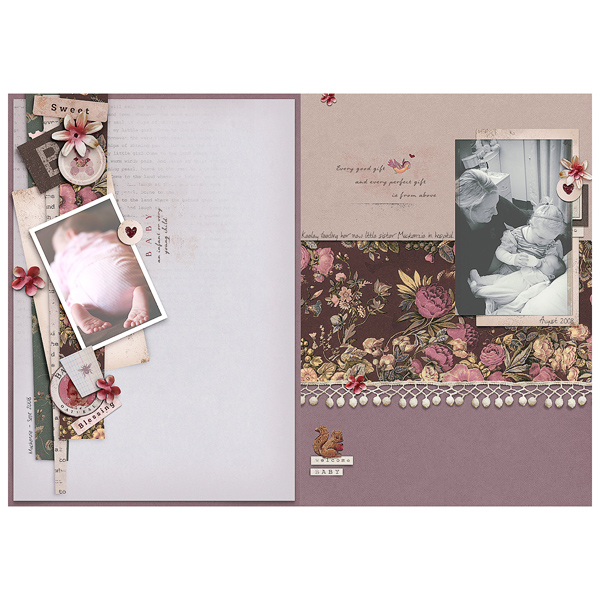 WELCOME BABY - Double A4 page