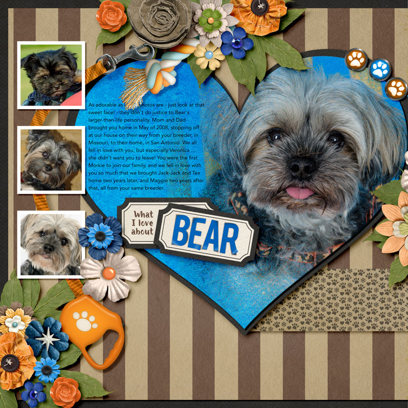 What I Love About Bear, page 1 (Feb 2016 Journaling Challenge)