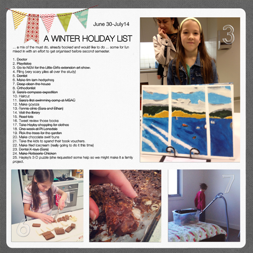 Winter Holiday List