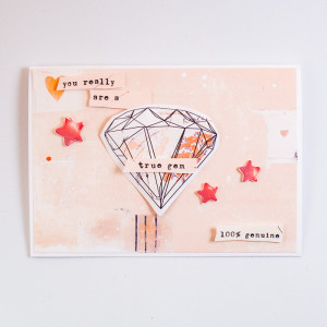 You Are a Gem - Thank you card (hybrid)