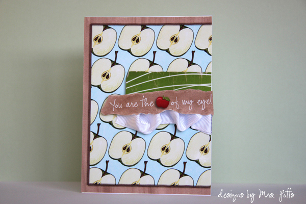 You Are the Apple of My Eye Card