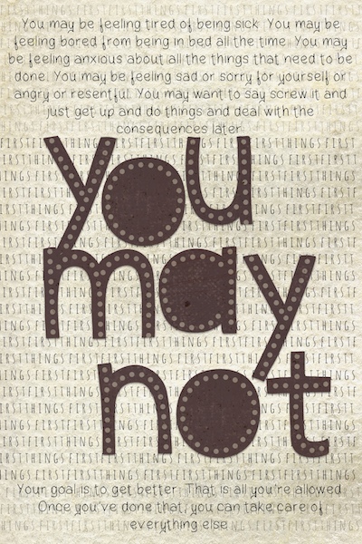 you may not