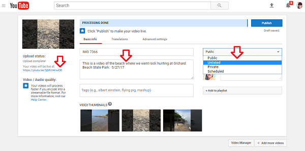 YouTube Upload