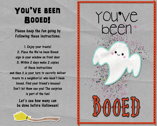 You've Been Boo'd sheet