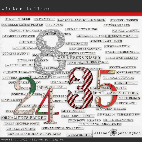 Winter Tallies Winter Tallies