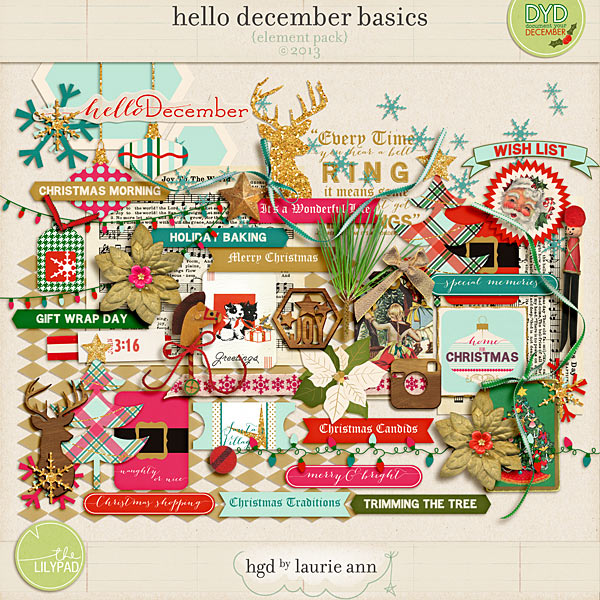 Hello December Basics {element pack} Hello December Basics {element pack}