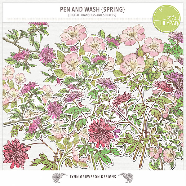 Pen and Wash Spring by Lynn Grieveson