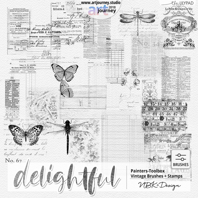 DELIGHTFUL {Painters-Toolbox: Vintage – Brushes and Stamps} DELIGHTFUL {Painters-Toolbox: Vintage – Brushes and Stamps}