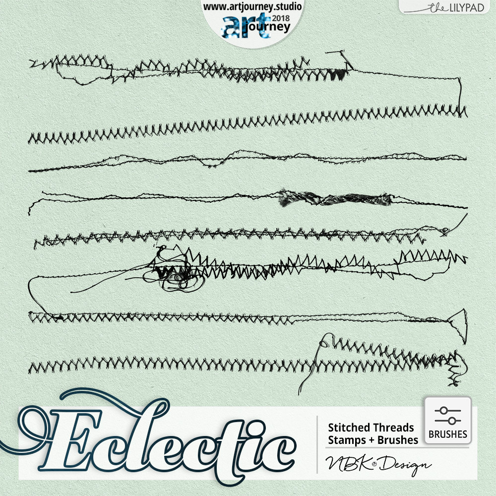 ECLECTIC {Stitched Threads – Brushes & Stamps} ECLECTIC {Stitched Threads – Brushes & Stamps}