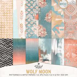Wolf Moon Patterned And Artsy Papers