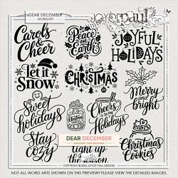 Dear December - Word Art by Joyce Paul