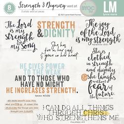 Strength & Dignity word art Strength & Dignity word art