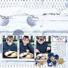 Digital scrapbook layout by Mocamom using The Blues Collection
