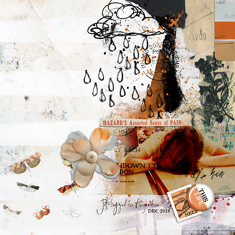 Digital scrapbooking layout using Hear My Voice Hurting Collection by Lynn Grieveson