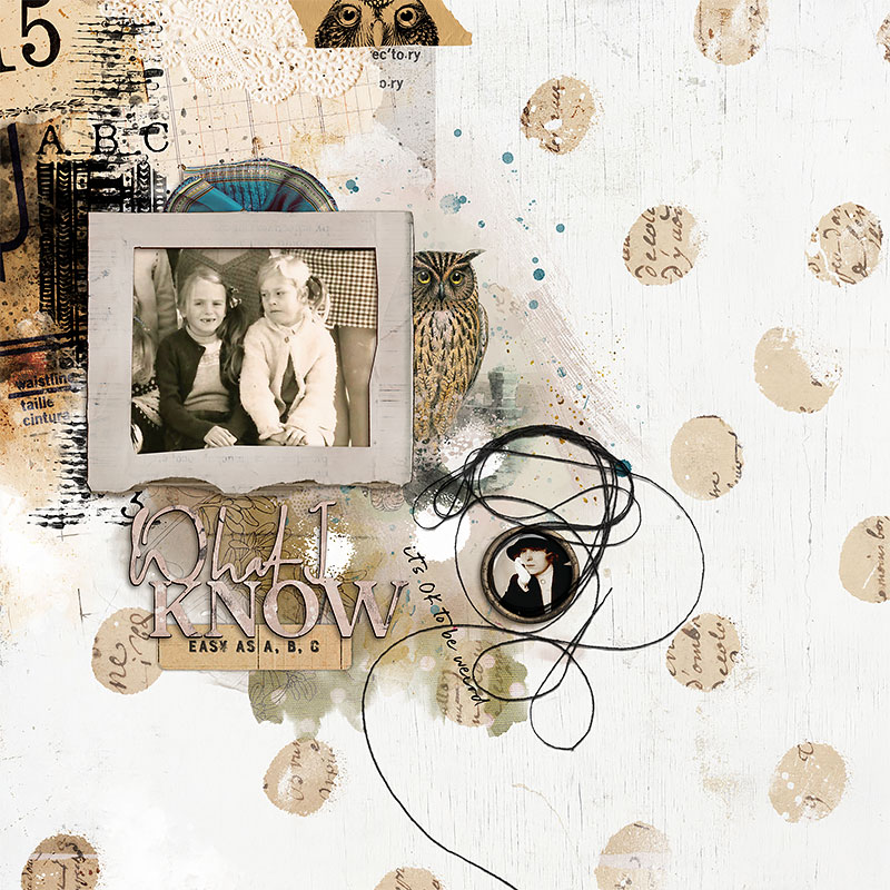 Digital Scrapbook layout by Lynn Grieveson using Hear My Voice No4 Learning collection
