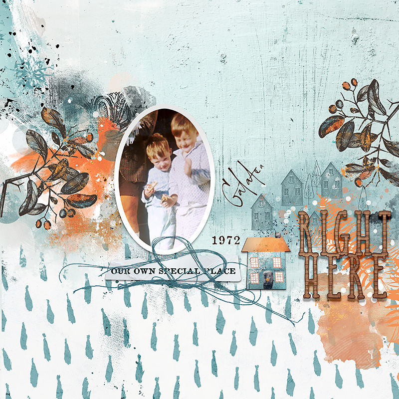 Digital Scrapbook layout by Lynn Grieveson using Winter Retreatcollection