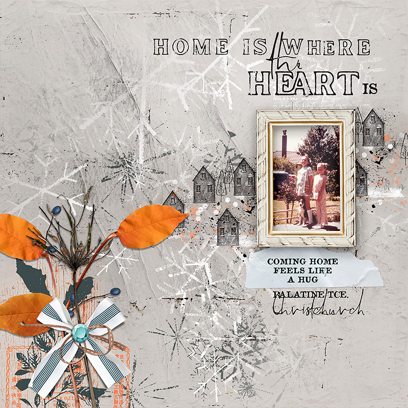 Digital Scrapbook layout by Lynn Grieveson using Winter Retreat collection