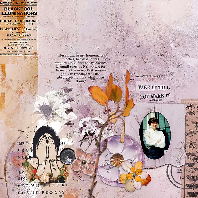 Digital Scrapbook layout by Lynn Grieveson using Hear My Voice No12 Masking collection