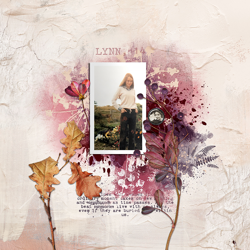 Digital scrapbook layout using "The Best Memories" collection by Lynn Grieveson