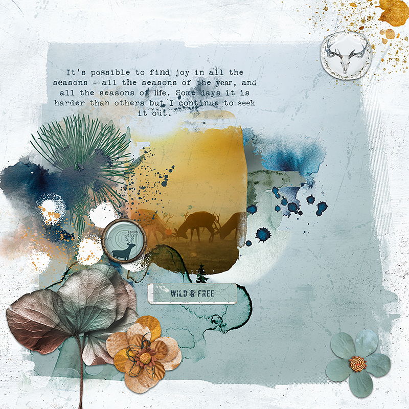 Digital scrapbook layout by Lynn Grieveson using "Elk State" collection