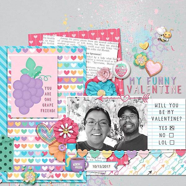 Valentine Scrapbook Page SVG, Anniversary Scrapbook Page
