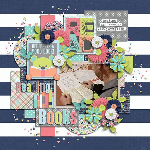 Digital Scrapbook Kit - Book Lover | Kristin Aagard