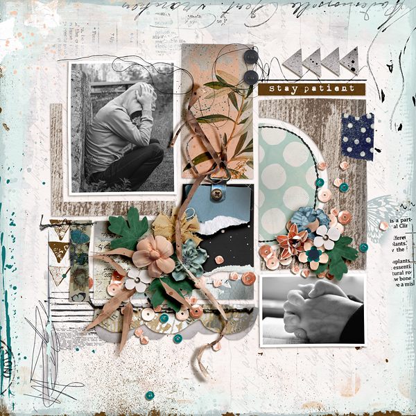 Digital Scrapbook Template - Funky Artsy Paper | Scrapping with Liz