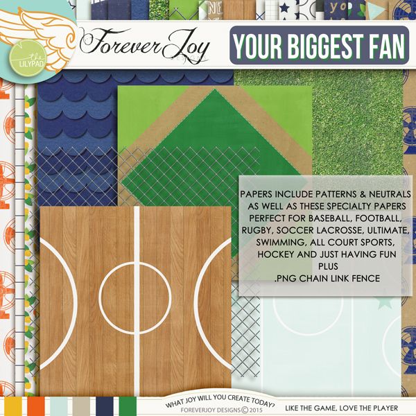 YOUR BIGGEST FAN | Digital Scrapbooking Kit | ForeverJoy Designs