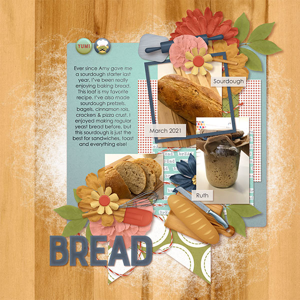 Digital Scrapbook Kit - Bread