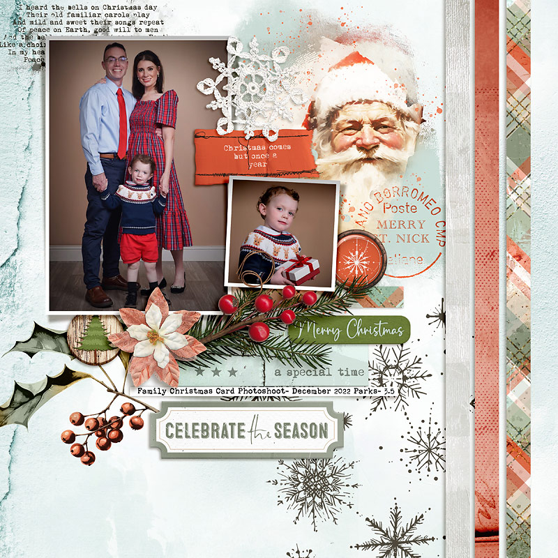 Digital scrapbook layout by KayTeaPea using 'Merry Old Soul' collection
