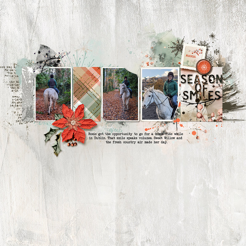 Digital scrapbook layout by StefanieS using 'Merry Old Soul' collection