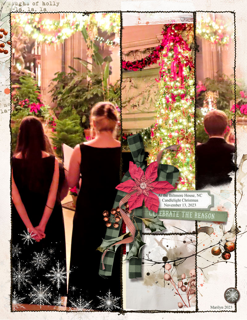 Digital scrapbook layout by Mcurtt using 'Merry Old Soul' collection