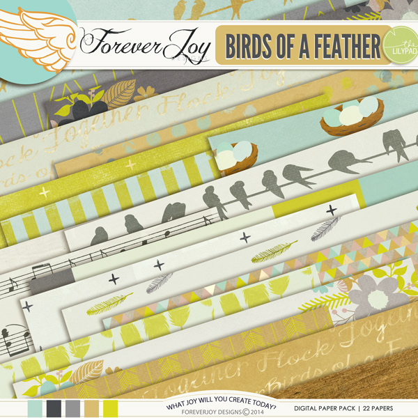 DIGITAL SCRAPBOOKING | FOREVERJOY DESIGNS | BIRDS OF A FEATHER