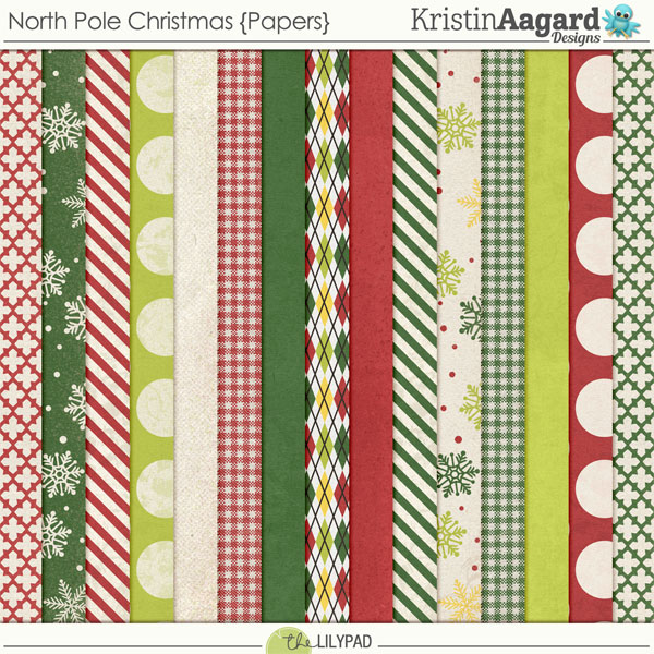 Digital Scrapbook Kit - North Pole Christmas | Kristin Aagard