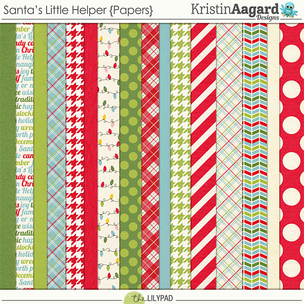 Digital Scrapbook Kit - Santa's Little Helper | Kristin Aagard Designs