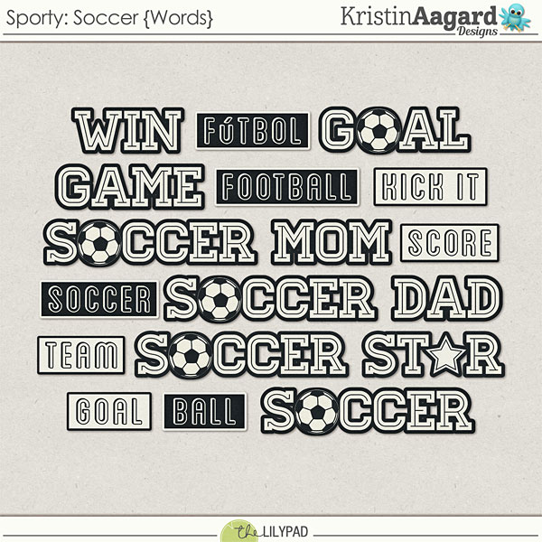 Digital Scrapbook Kit - Sporty Soccer | Kristin Aagard