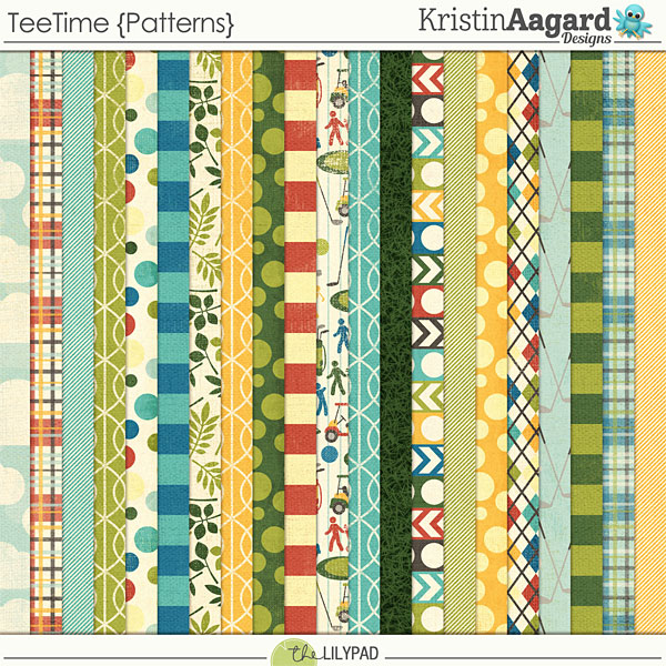 Digital Scrapbook Kit - Tee Time | Kristin Aagard