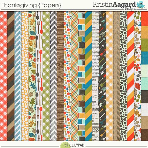Digital Scrapbook Kit - Thanksgiving | Kristin Aagard