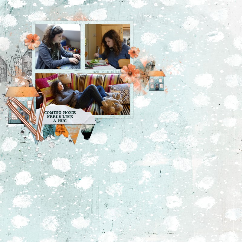 Digital Scrapbook layout by AngelaToucan using Winter Retreat collection
