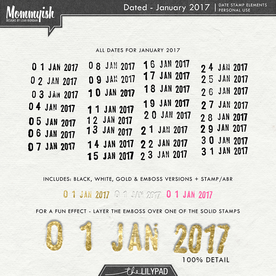 January 2017 - Date Stamps