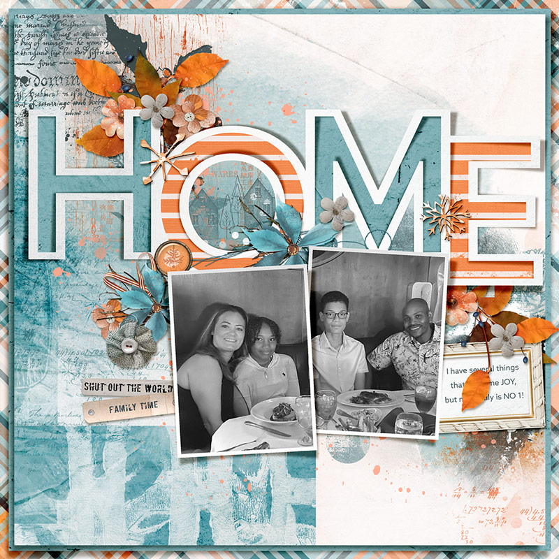 Digital Scrapbook layout by Mywisecrafts using Winter Retreat collection