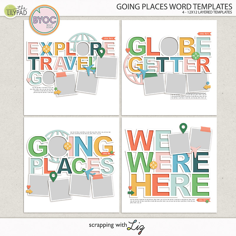 Going Places Word Templates