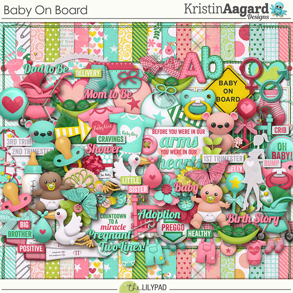 Sweet Baby Girl Digital Scrapbook Kit Collection or Bundle for Digital  Scrapbooking and Paper Crafting 