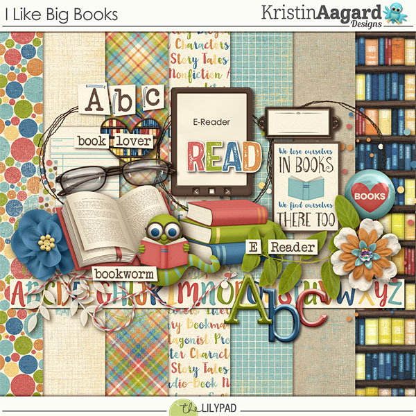 Digital Scrapbook Kit - Book Lover