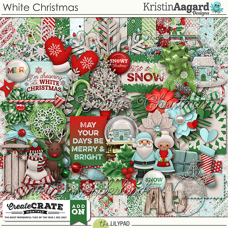 Digital Scrapbook Kit - White Christmas