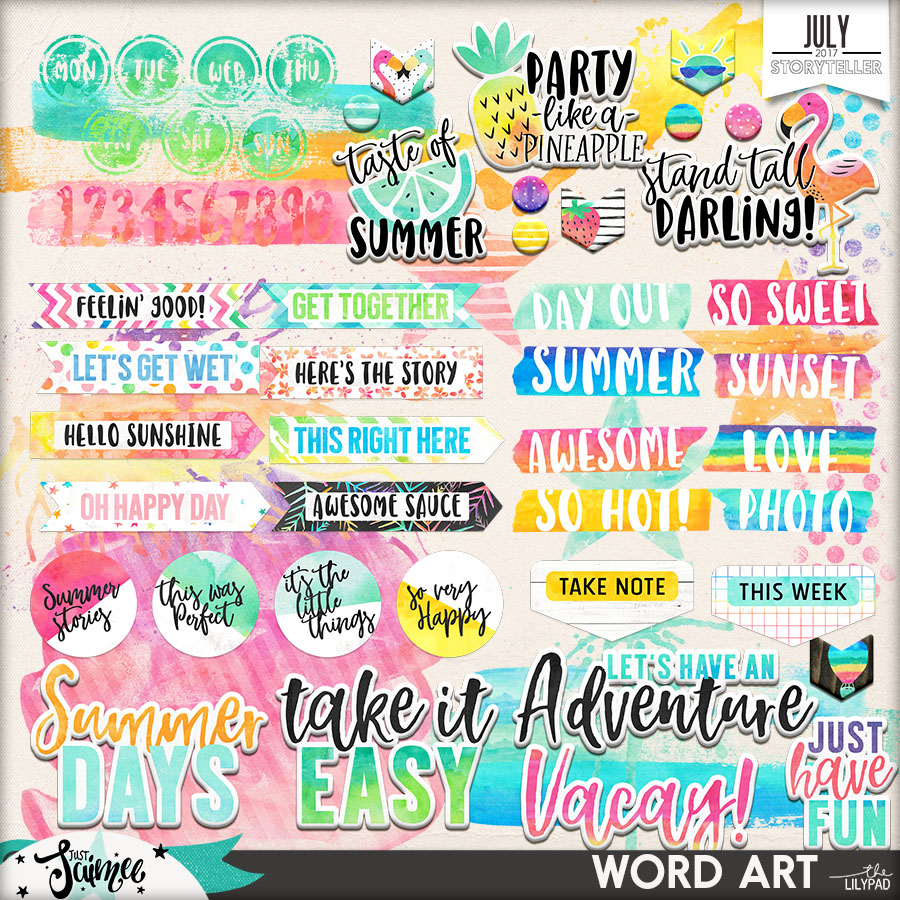 Summer Story - Word Stickers