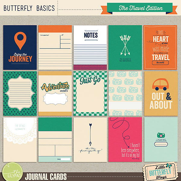 the lilypad journal cards butterfly basics travel