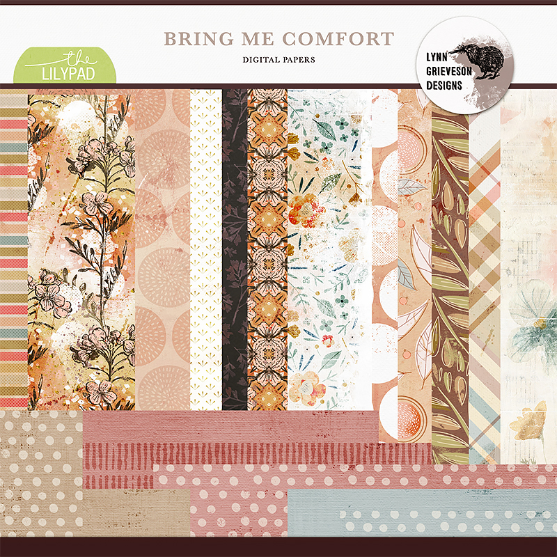 Bring Me Comfort Digital Scrapbooking Kit by Lynn Grieveson