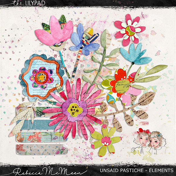 The Lilypad :: Art Journaling + Mixed Media :: Unsaid Pastiche Elements