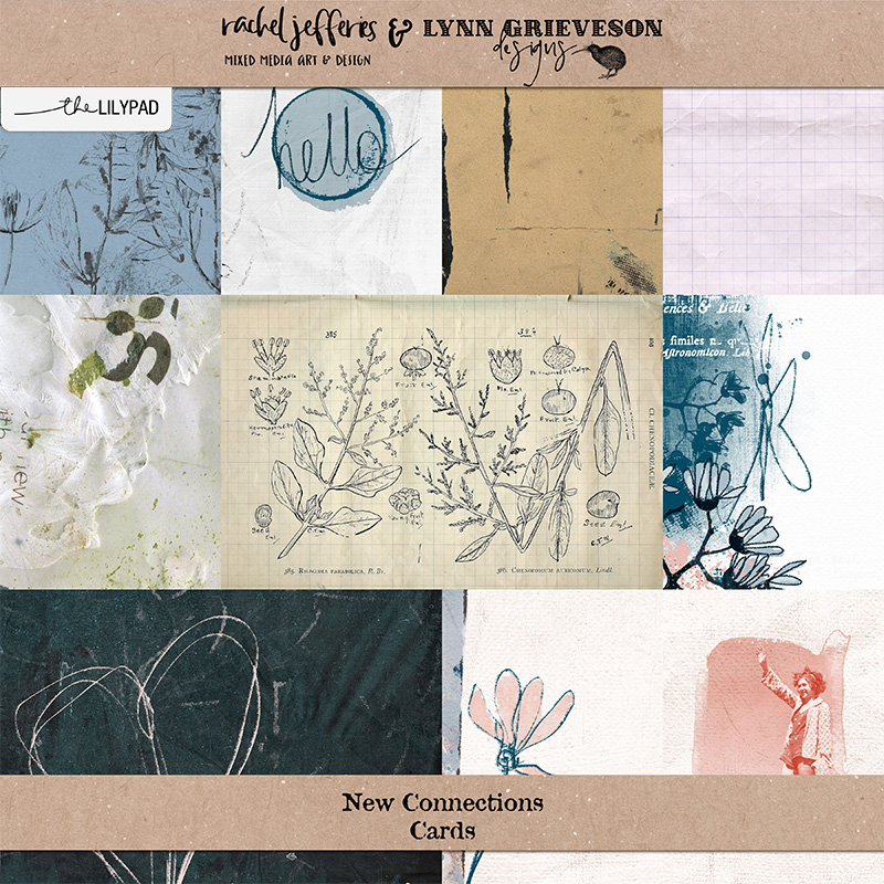New Connections Journal Cards for Digital Scrapbooking by Lynn Grieveson  and Rachel Jefferies